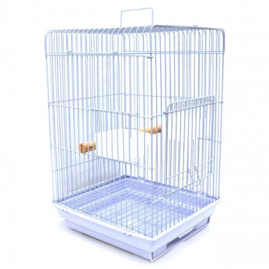 Large white parrot cage