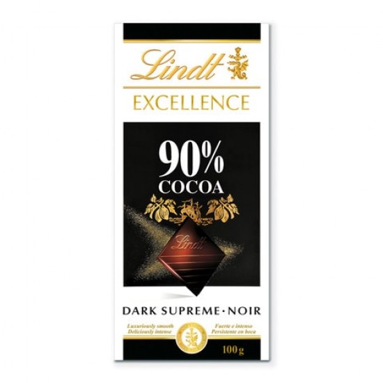 Lindt Excellence 90% Cocoa Dark Chocolate 100g