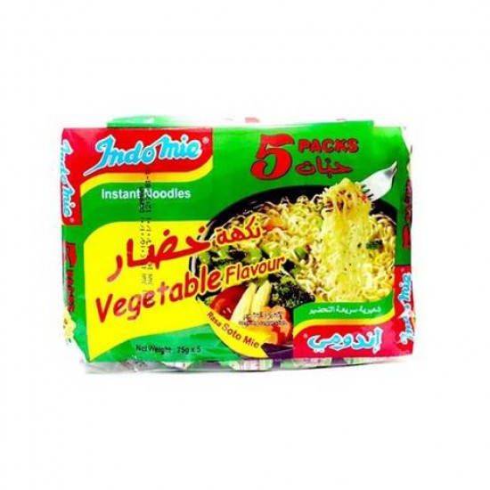 Indomie Instant Noodles Vegetable Flavor 75gx5s