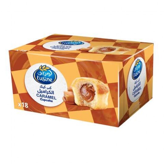 Lusine Cup Cakes With Caramel Filling 30g ×18 Pieces