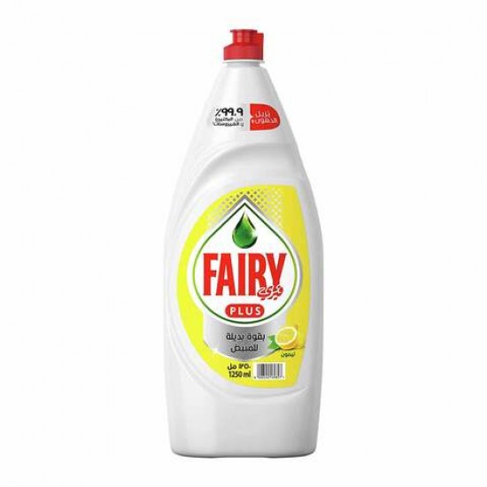 Fairy Plus Lemon Dishwashing Liquid Soap, 1.25 Litre