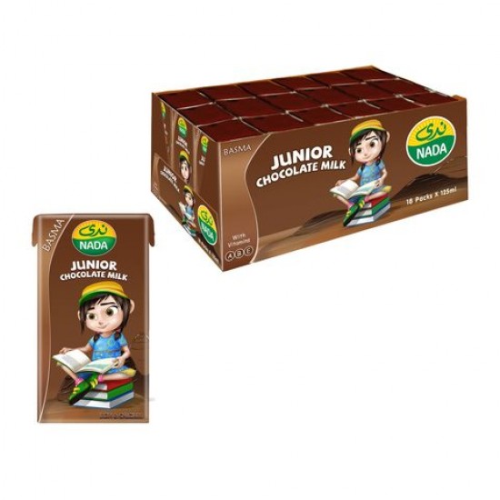 Nada Milk Long Life Chocolate Flavored 125ml x 18Pieces