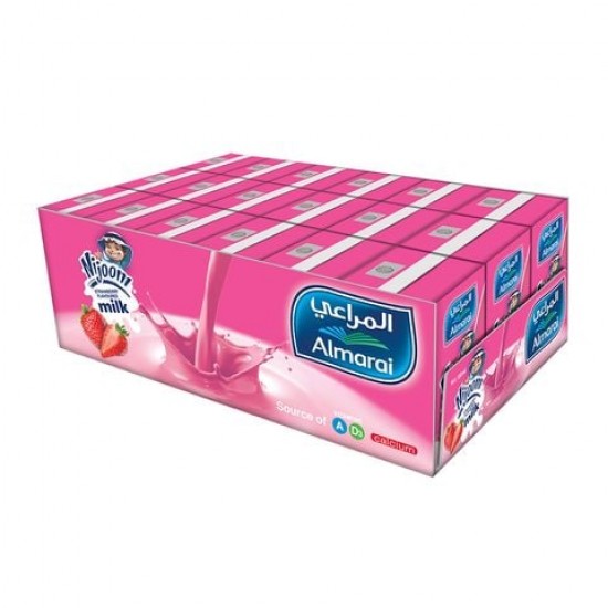 Almarai Long Life Nijoom Strawberry Flavored Milk 150ml × 18 Pieces