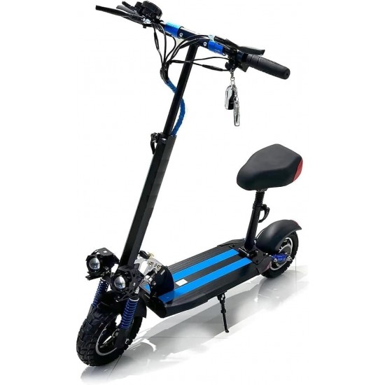 ٍScooter for Adult Foldable Speedy with LED Light and 50 Km Mileage 800Watts Full Foldable 48V 10Ah Improved (1000wh) 50Km Speed Include Anti-Theft