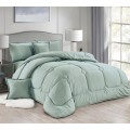  Revitalize Your Space Reversible Polyester Comforter Sets for Every Mood Single and Double Bed Sizes (Green, 4-Pcs Single Bed Set)