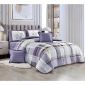 Elevate Your Bedroom Four Season Check Pattern Comforter Set Use In Two Side And Washable Metrial King Size (BG-D02)