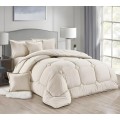  Revitalize Your Space Reversible Polyester Comforter Sets for Every Mood Single and Double Bed Sizes (Light Beige, 4-Pcs Single Bed Set)