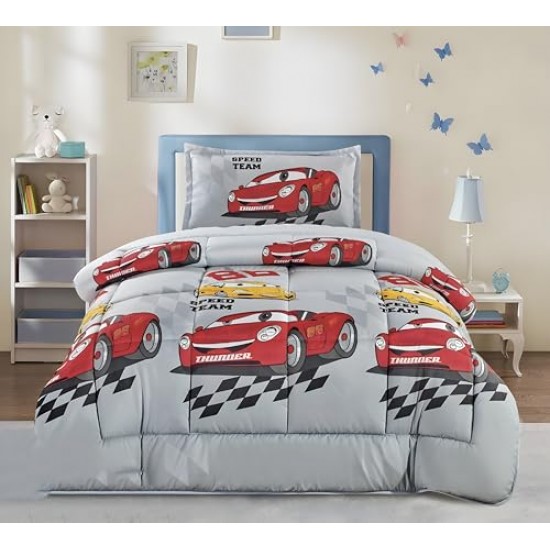  (ارفع مستوى غرف نوم الأطفال من خلال طقم لحاف مكون من 3 قطع مطبوع عليه رسوم كارتونية قابلة للعكس) (BKJH-10)