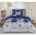  (ارفع مستوى غرف نوم الأطفال من خلال طقم لحاف مكون من 3 قطع مطبوع عليه رسوم كارتونية قابلة للعكس) (BKJH-07)