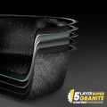 10-Piece Non-Stick Aluminium Cookware Set With Durable Hammertone Exterior 5-layer Super Granite Coating, Tempered Glass Lids, Heat-Resistant Handles And knob Nylon Spatula
