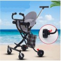 Discover Freedom: 4-Wheel Folding Stroller Lightweight, Foldable, Ideal for Ages 1-5 A Portable Haven for Your Little Explorer (Silver)