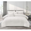 Indulge in Luxury: Available Engraved Puff Comforter Sets Double Bed for Ultimate Comfort Use In Two Sides (Silver, 6-Pcs Double Set)