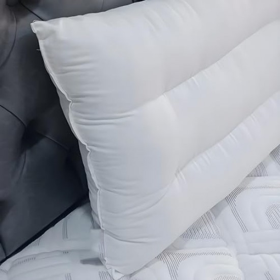 Set of 2 Sleeping Pillows with Stylish Middle Stripes - Enhance Your Bedroom Decor مجموعة من وسادتين للنوم بخطوط وسطية أنيقة - عزز ديكور غرفة نومك