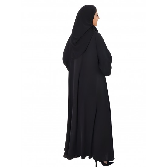 Elegance Redefined: Plain Full Cloche Abaya for Timeless Style (Size 55)