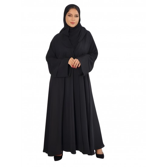 Elegance Redefined: Plain Full Cloche Abaya for Timeless Style (Size 58)