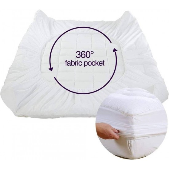 14-Cm Mattress Topper (لباد) Extra Thick And Ultra Plush And Super Soft (Size 200x150cm)