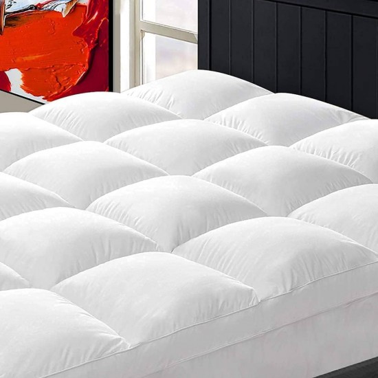 14-Cm Mattress Topper (لباد) Extra Thick And Ultra Plush And Super Soft (Size 200x200cm)