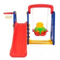 3-in-1 Junior Playset: Climber, Slide, Swing, Basketball Hoop - All in One