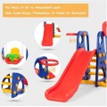 3-in-1 Junior Playset: Climber, Slide, Swing, Basketball Hoop - All in One