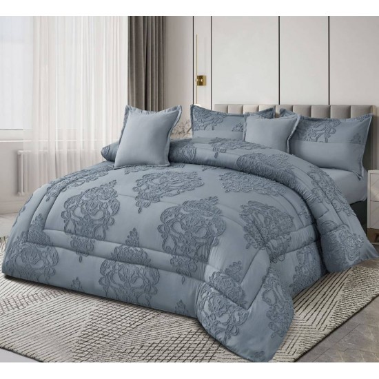 Versatile Comfort All Year Round: 6-Piece Four Season Comforter Set for King Size Double Bed with Reversible Washable Material