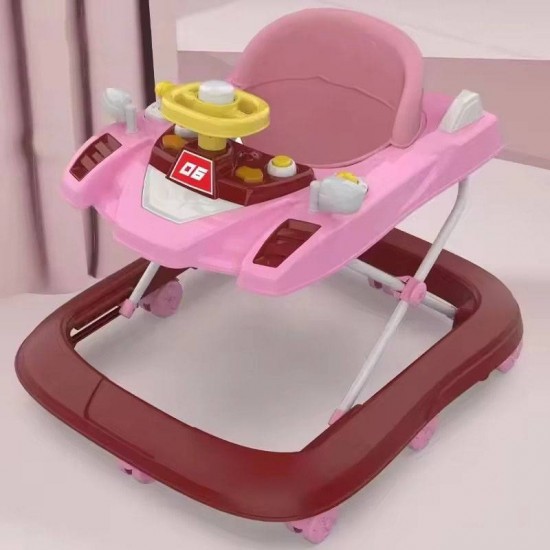 Newborn Baby Walker: 8-Wheel Ride-On Toy Made of Plastic