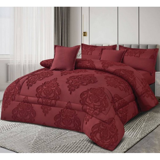 Versatile Comfort All Year Round: 6-Piece Four Season Comforter Set for King Size Double Bed with Reversible Washable Material