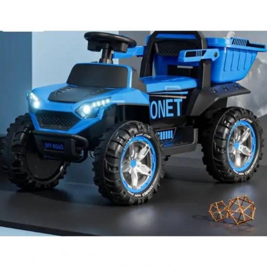 Ultimate Fun and Safety: Kids\' Blue Electric Car with Dual Engines