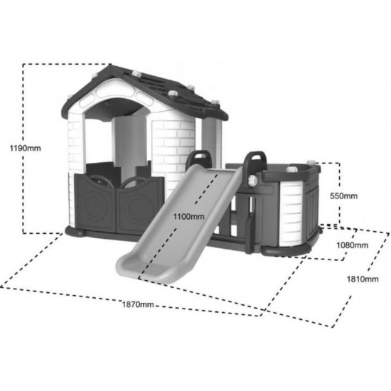 Adventure Haven Ultimate Modular Playhouse with Slide for Kids