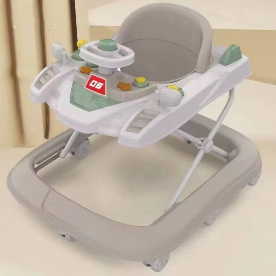 Newborn Baby Walker: 8-Wheel Ride-On Toy Made of Plastic