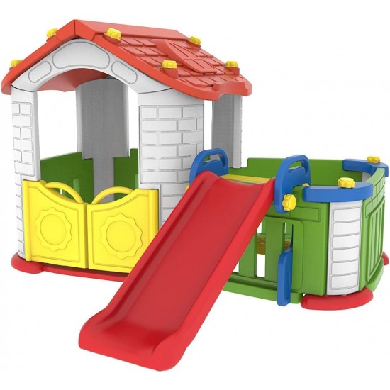 Adventure Haven Ultimate Modular Playhouse with Slide for Kids