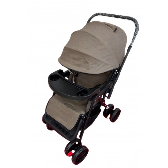 Compact Newborn Baby Stroller Easy Fold Design Canopy Swivel Wheels