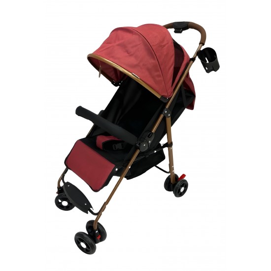 Compact Newborn Baby Stroller Easy Fold Design Canopy Swivel Wheels