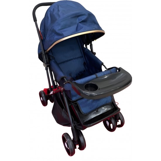 Compact Newborn Baby Stroller Easy Fold Design Canopy Swivel Wheels