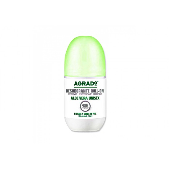 Agrado deodorant roll on with aloe vera 50 ml