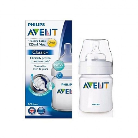 Avent plastic feeding bottle +0m anti-colic 125 ml 810/61