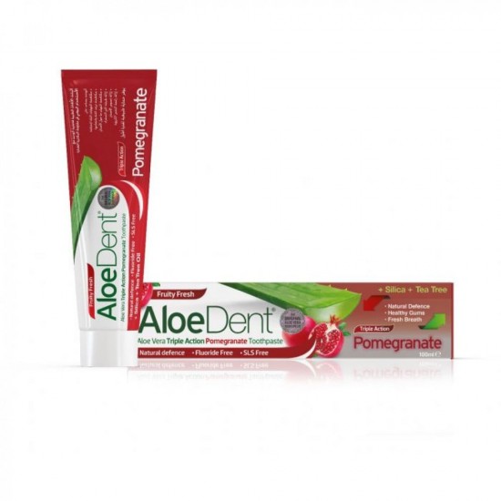 Aloe Dent Triple Action Toothpaste Pomegranate Flavor 100 ml