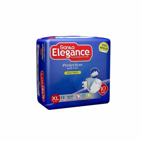 Elegance Extra Large Elderly Diapers, 10 Pieces