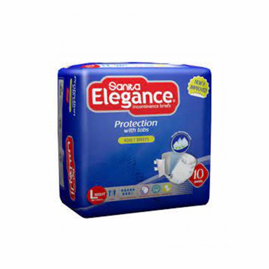 Elegance adult diapers, large size, 10 pieces