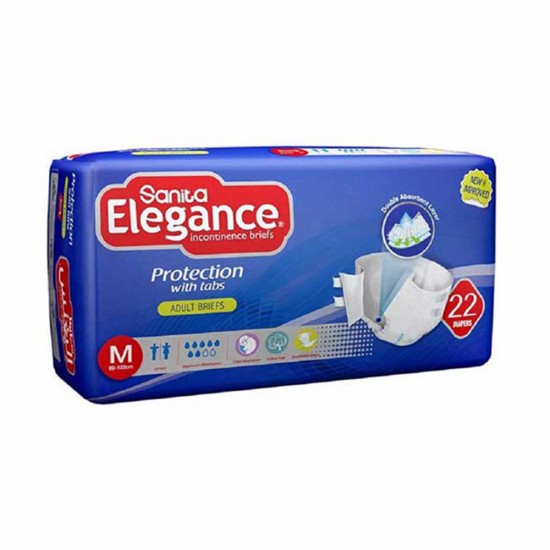 Elegance adult diapers, medium size, 22 pieces