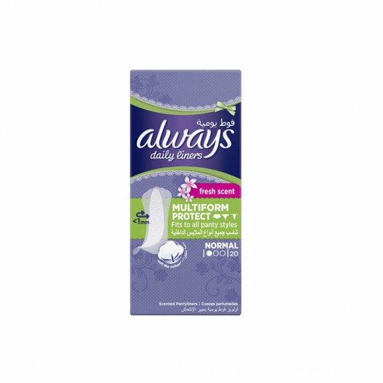 Always Pantyliner Normal Feminine Pads, 20 Pieces