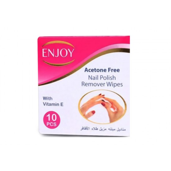 Enjoy nail polish remover wipes 10pcs