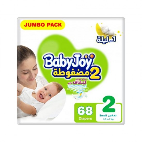 Baby Joy Diapers No. 2 Small, 136 Pieces Box