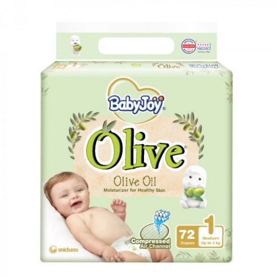 BabyJoy No. 1, newborns with olive oil, 72 pcs