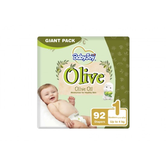 BabyJoy No. 1, newborns with olive oil, 92 pcs