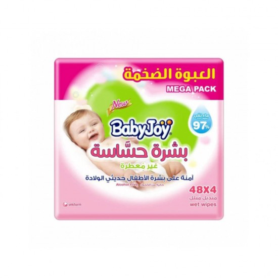 Baby Joy Wet Wipes for Sensitive Skin 4*48 Pieces