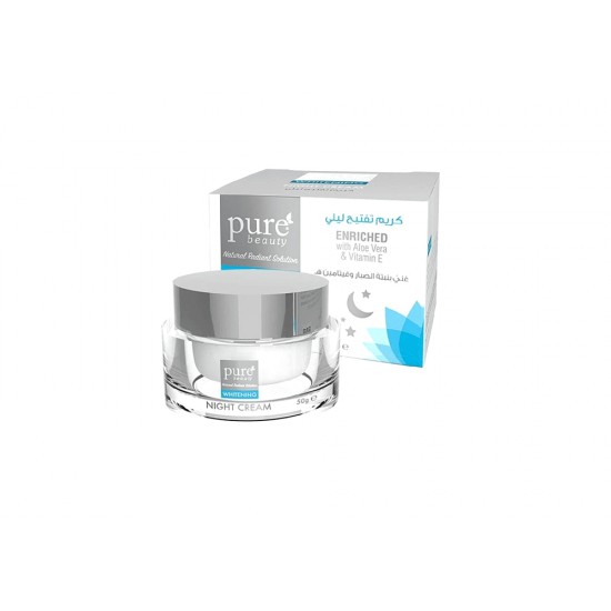 Pure Beauty Night Lightening Cream Enriched with Aloe Vera and Vitamin E 50 Grams 0781