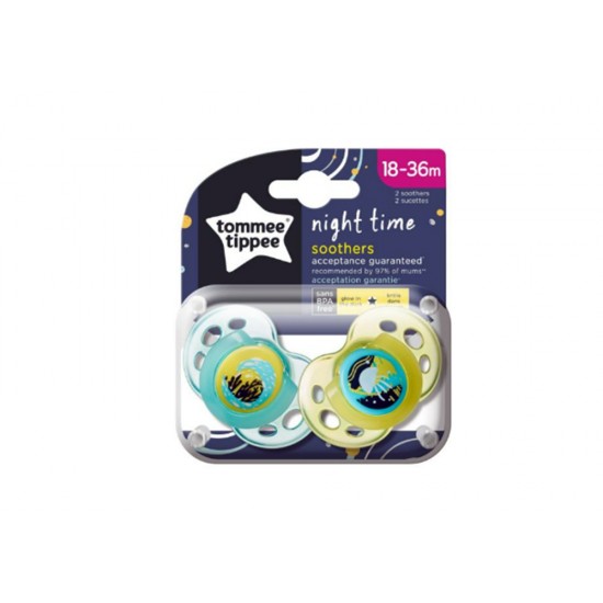 Tommy Tip Fun Time Pacifier 2pcs 18-36 4053