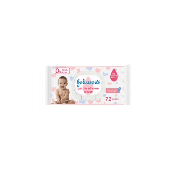 Johnson\'s Baby Wipes Without Fragrance, 72 Wipes