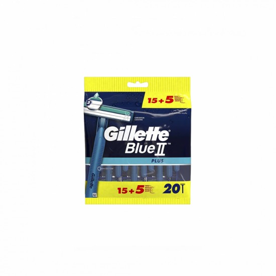 Gillette Blue 2 Plus Blue Razor Blades 15+5 Pieces