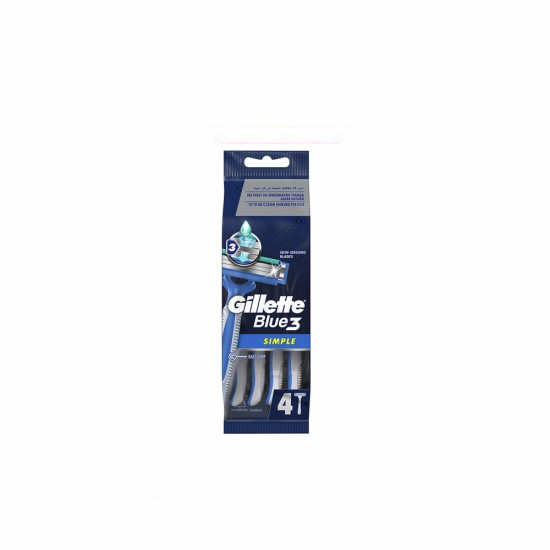 Gillette Blue Simply 3 razor blades, 4 pieces